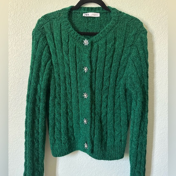 Zara Green Cardigan - Picture 6 of 7